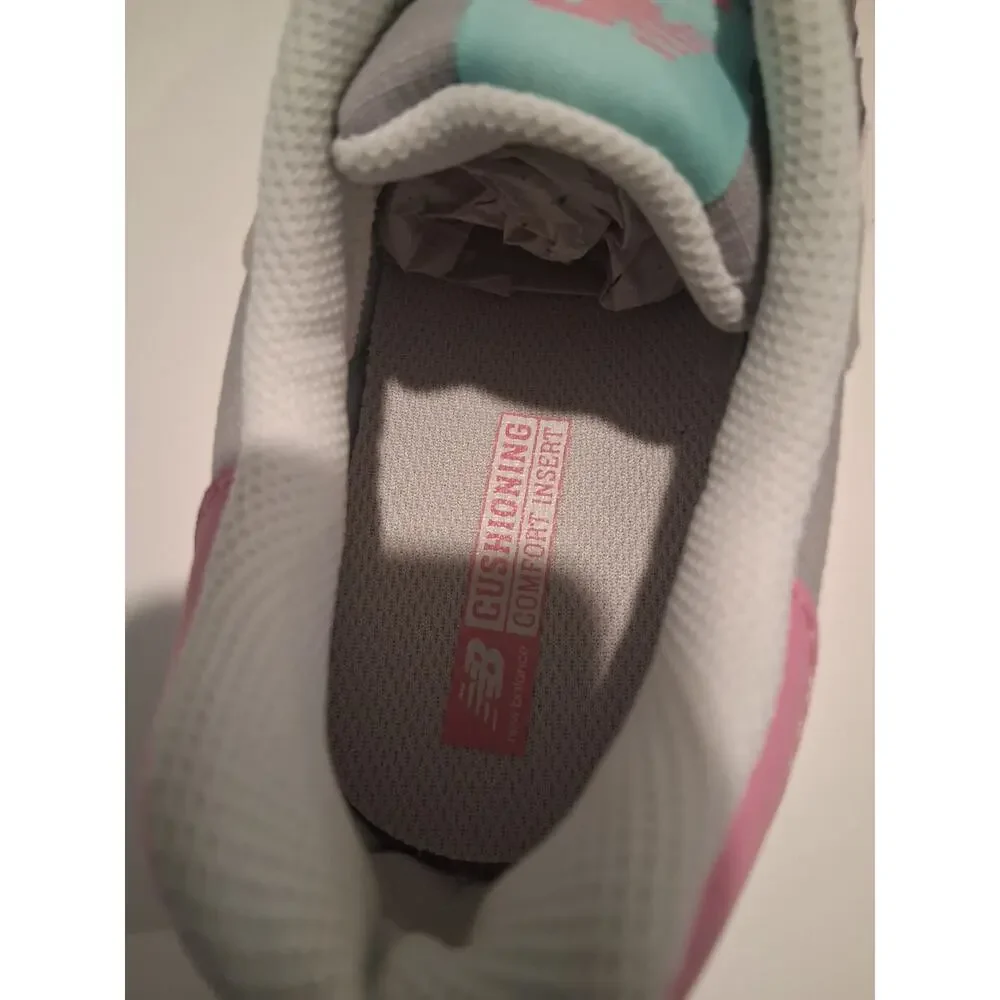 New Balance 515 Girls Shoes Sz 2.5Y Gray Pink Cyan PC515BP NWOB
